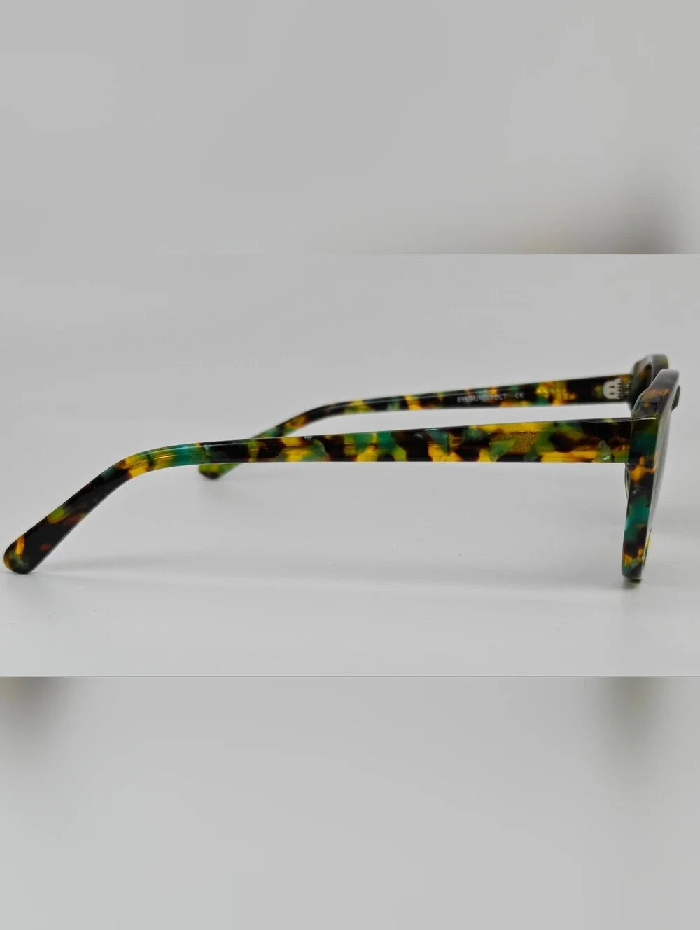 Coppola. Marble Tortoise & Teal Round Frame. Unique Color.